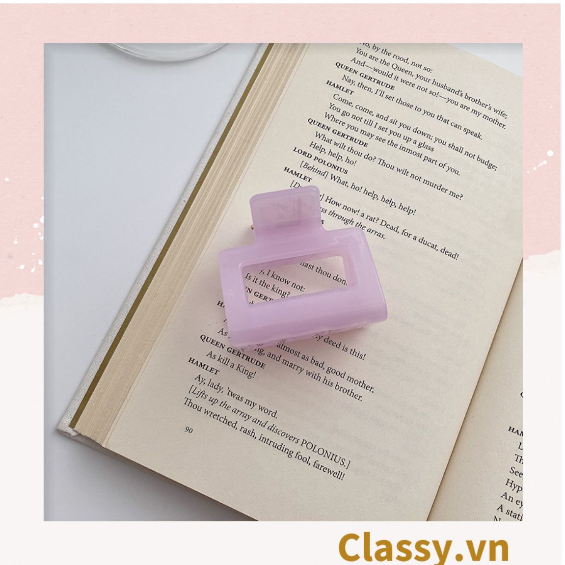 Kẹp tóc càng cua Hàn Quốc trong suốt nhiều màu phong cách trẻ trung hiện đại PK1003