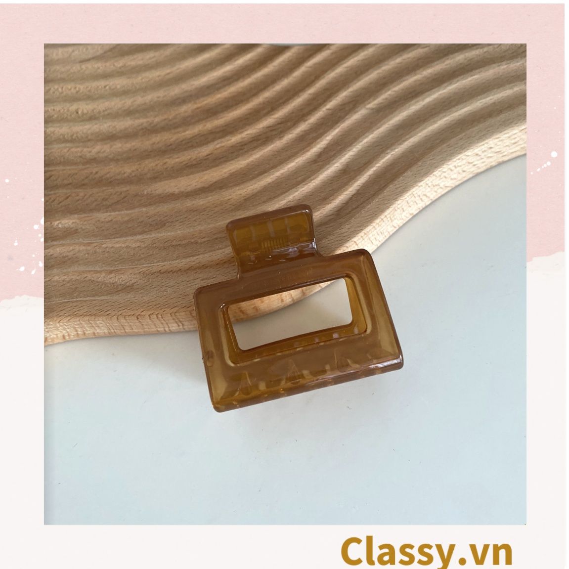 Kẹp tóc càng cua Hàn Quốc trong suốt nhiều màu phong cách trẻ trung hiện đại PK1003