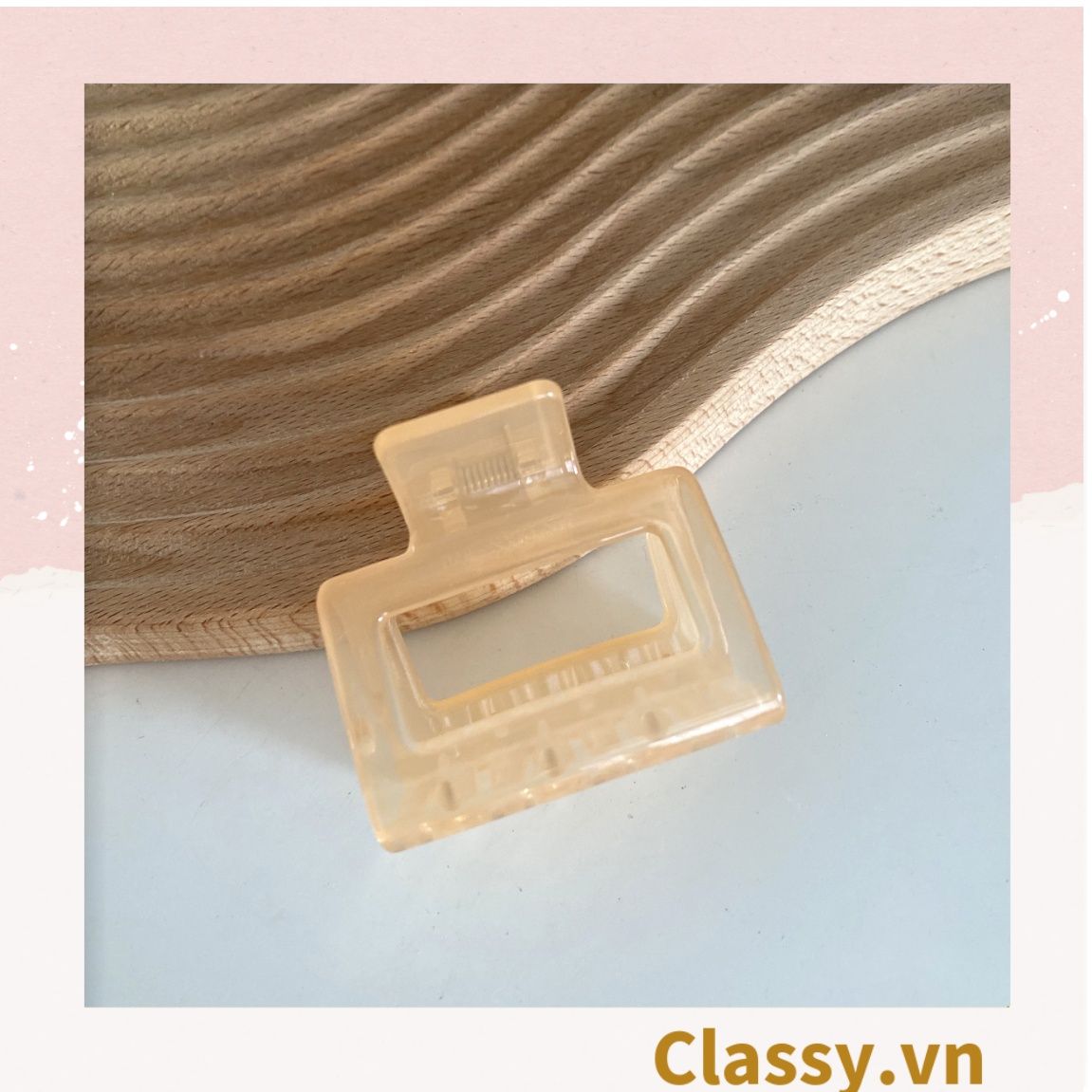 Kẹp tóc càng cua Hàn Quốc trong suốt nhiều màu phong cách trẻ trung hiện đại PK1003