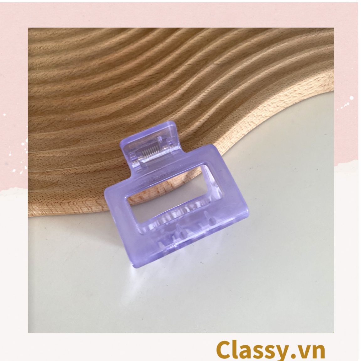 Kẹp tóc càng cua Hàn Quốc trong suốt nhiều màu phong cách trẻ trung hiện đại PK1003