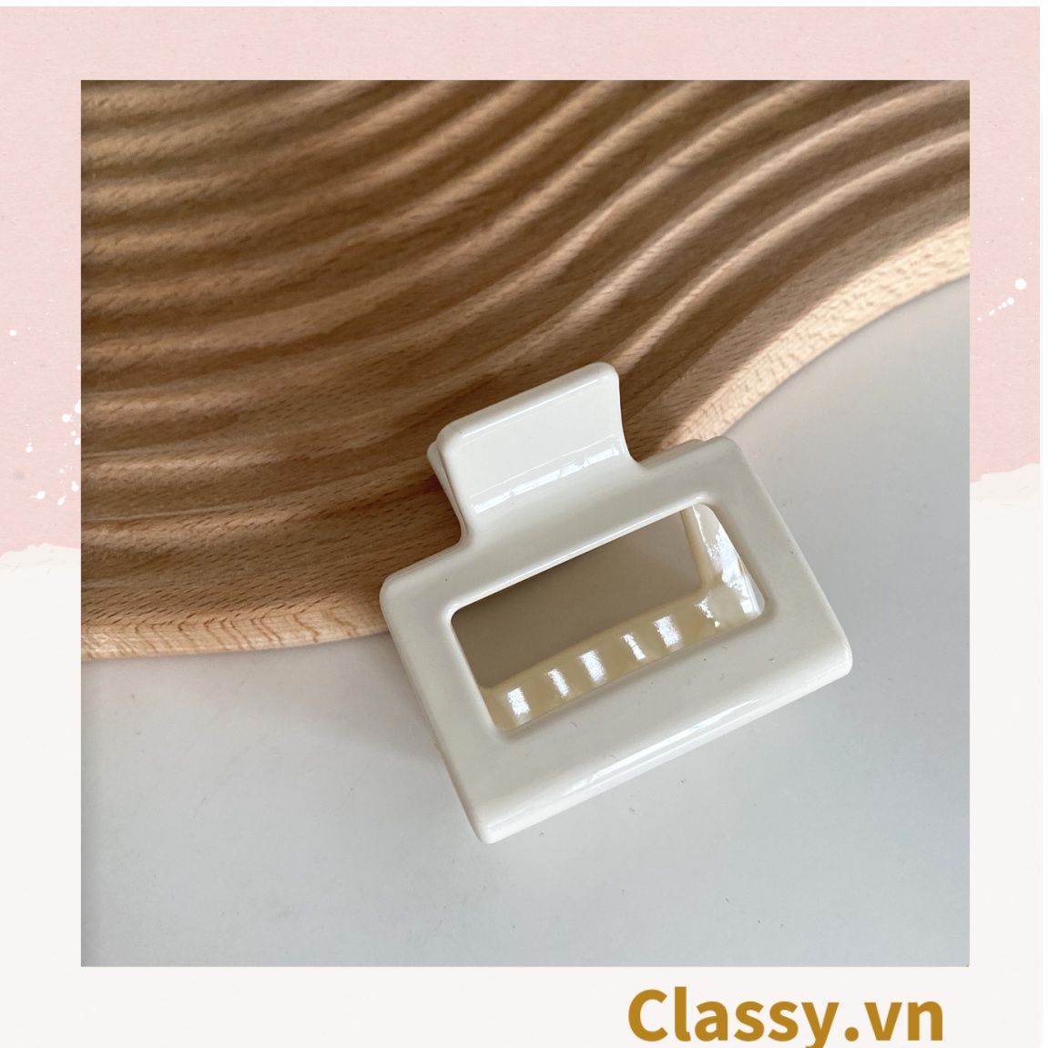 Kẹp tóc càng cua Hàn Quốc trong suốt nhiều màu phong cách trẻ trung hiện đại PK1003