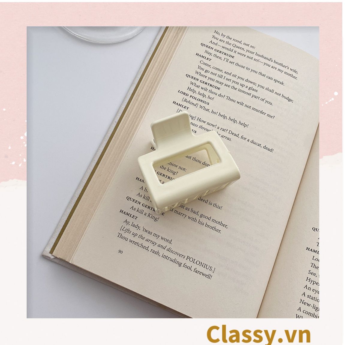 Kẹp tóc càng cua Hàn Quốc trong suốt nhiều màu phong cách trẻ trung hiện đại PK1003