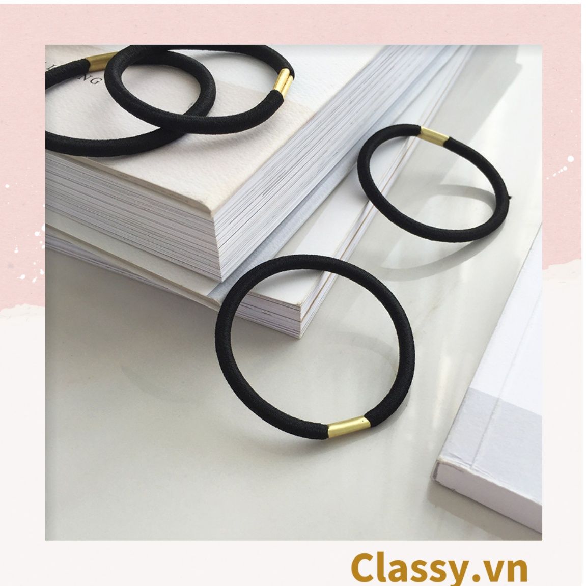 COMBO 10 Dây cột tóc, dây buộc tóc bền dai, họa tiết xinh xắn nhiều màu cho bạn nữ PK1086