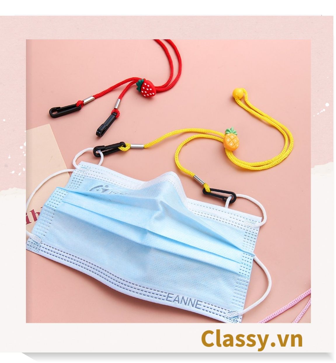 Dây buộc khẩu trang, buộc vào kính, màu sắc tươi mới, họa tiết ngẫu nhiên PK1091