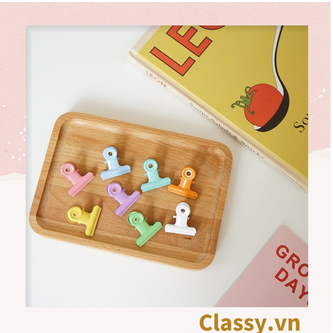 Kẹp giấy màu pastel, sử dụng kẹp dấu trang, kẹp giấy ,văn phòng phẩm sáng tạo tiện lợi PK1092