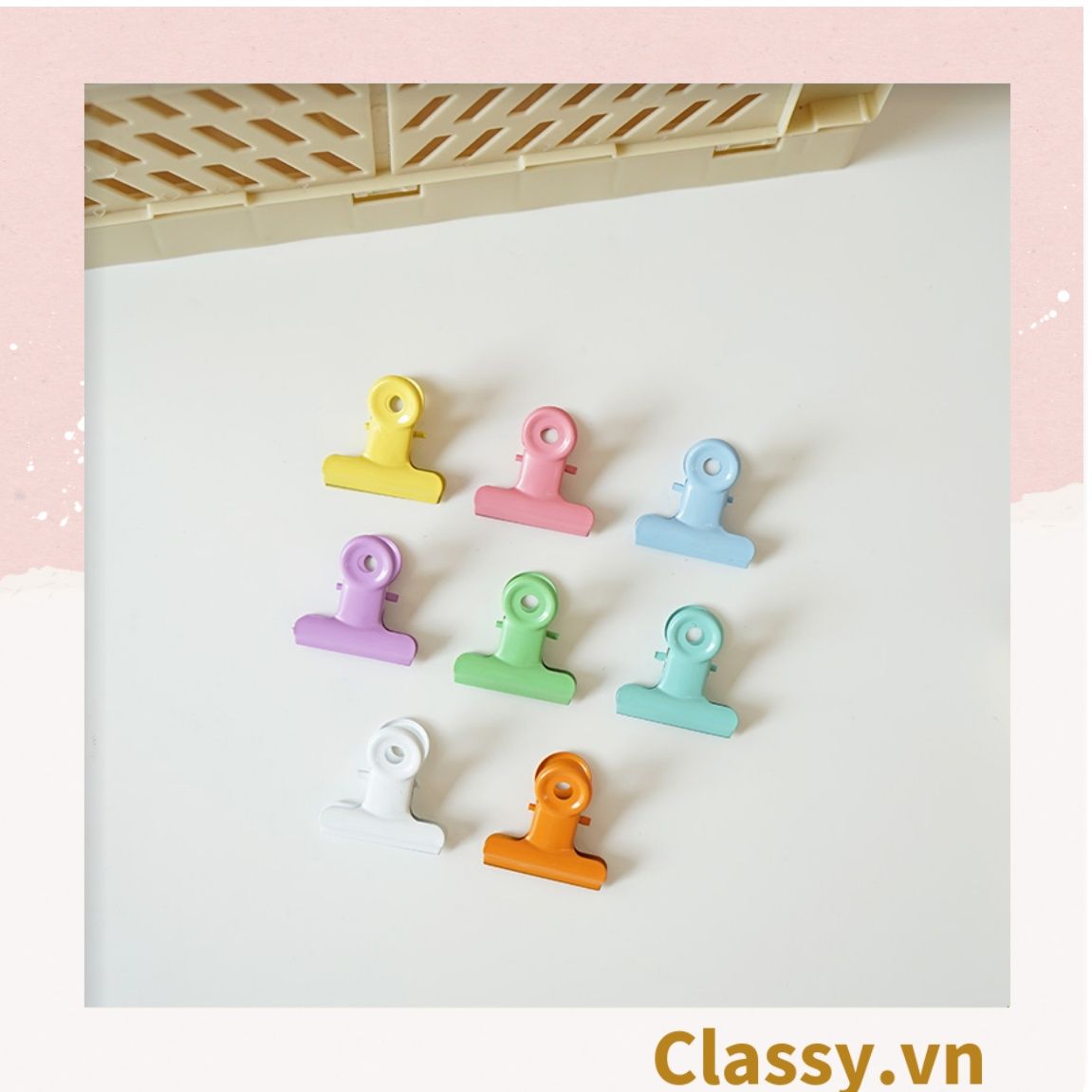 Kẹp giấy màu pastel, sử dụng kẹp dấu trang, kẹp giấy ,văn phòng phẩm sáng tạo tiện lợi PK1092