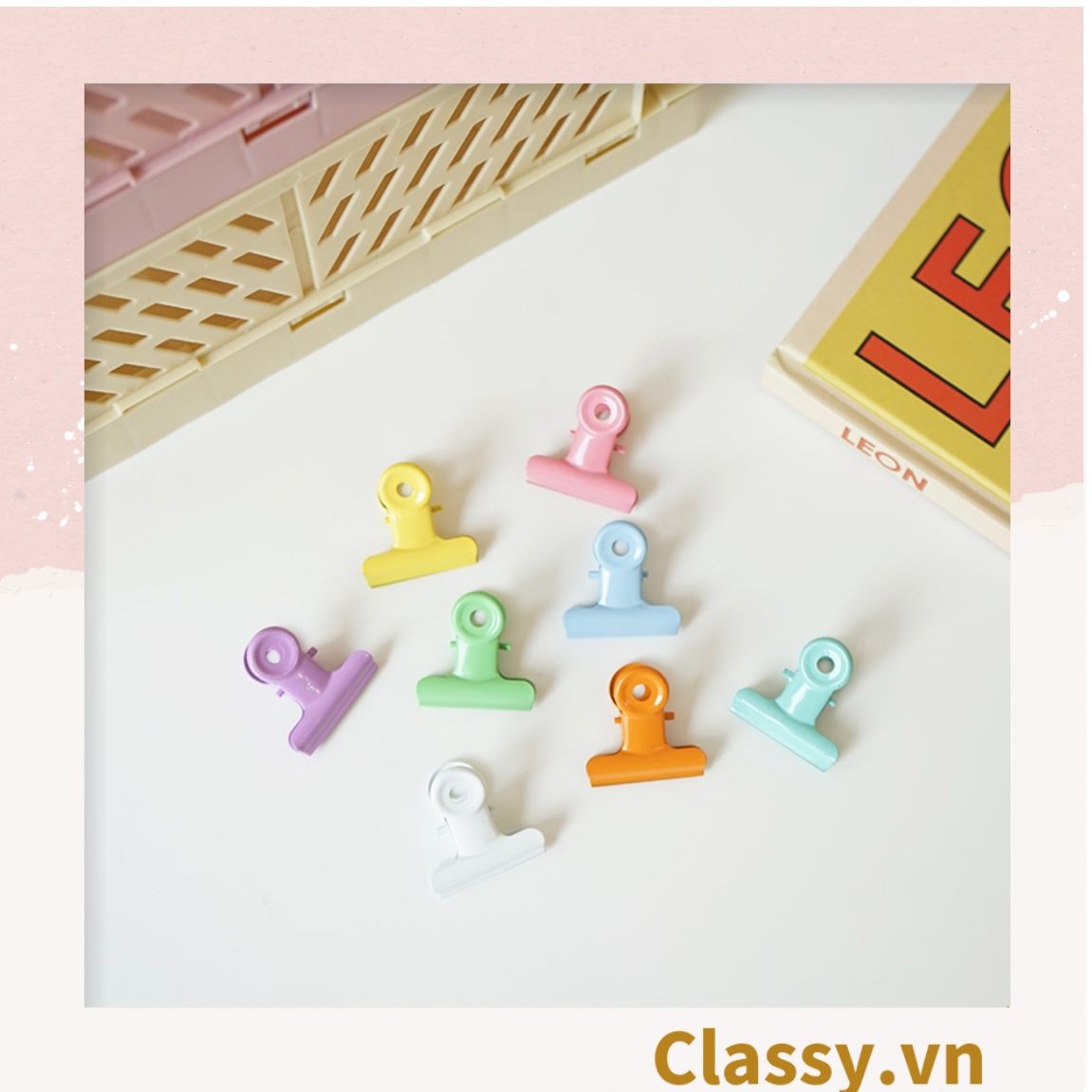 Kẹp giấy màu pastel, sử dụng kẹp dấu trang, kẹp giấy ,văn phòng phẩm sáng tạo tiện lợi PK1092