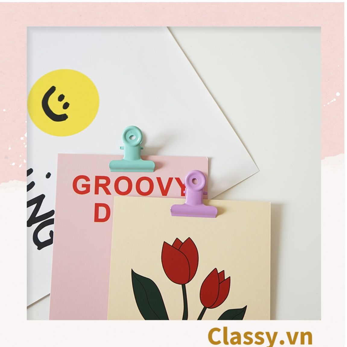 Kẹp giấy màu pastel, sử dụng kẹp dấu trang, kẹp giấy ,văn phòng phẩm sáng tạo tiện lợi PK1092
