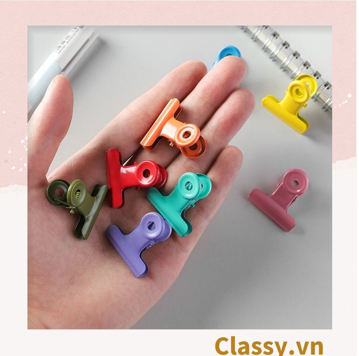 Kẹp giấy màu pastel, sử dụng kẹp dấu trang, kẹp giấy ,văn phòng phẩm sáng tạo tiện lợi PK1092