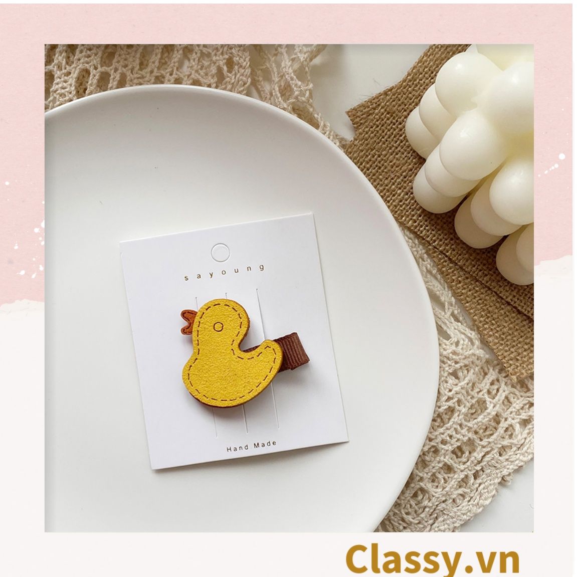 Kẹp tóc một bên họa tiết hoạt hình dễ thương, thích hợp làm quà tặng, dùng đi học đi chơi PK1101