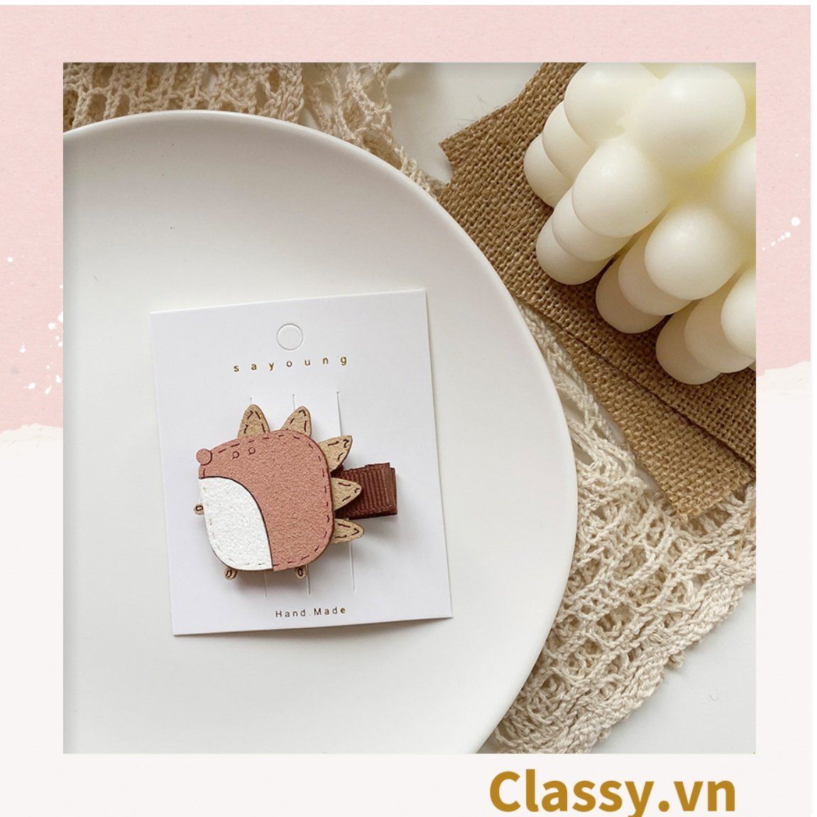 Kẹp tóc một bên họa tiết hoạt hình dễ thương, thích hợp làm quà tặng, dùng đi học đi chơi PK1101