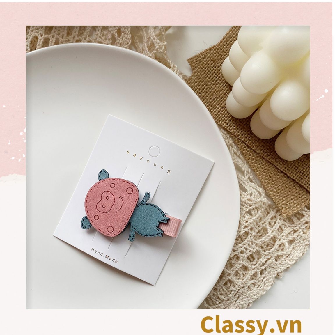 Kẹp tóc một bên họa tiết hoạt hình dễ thương, thích hợp làm quà tặng, dùng đi học đi chơi PK1101