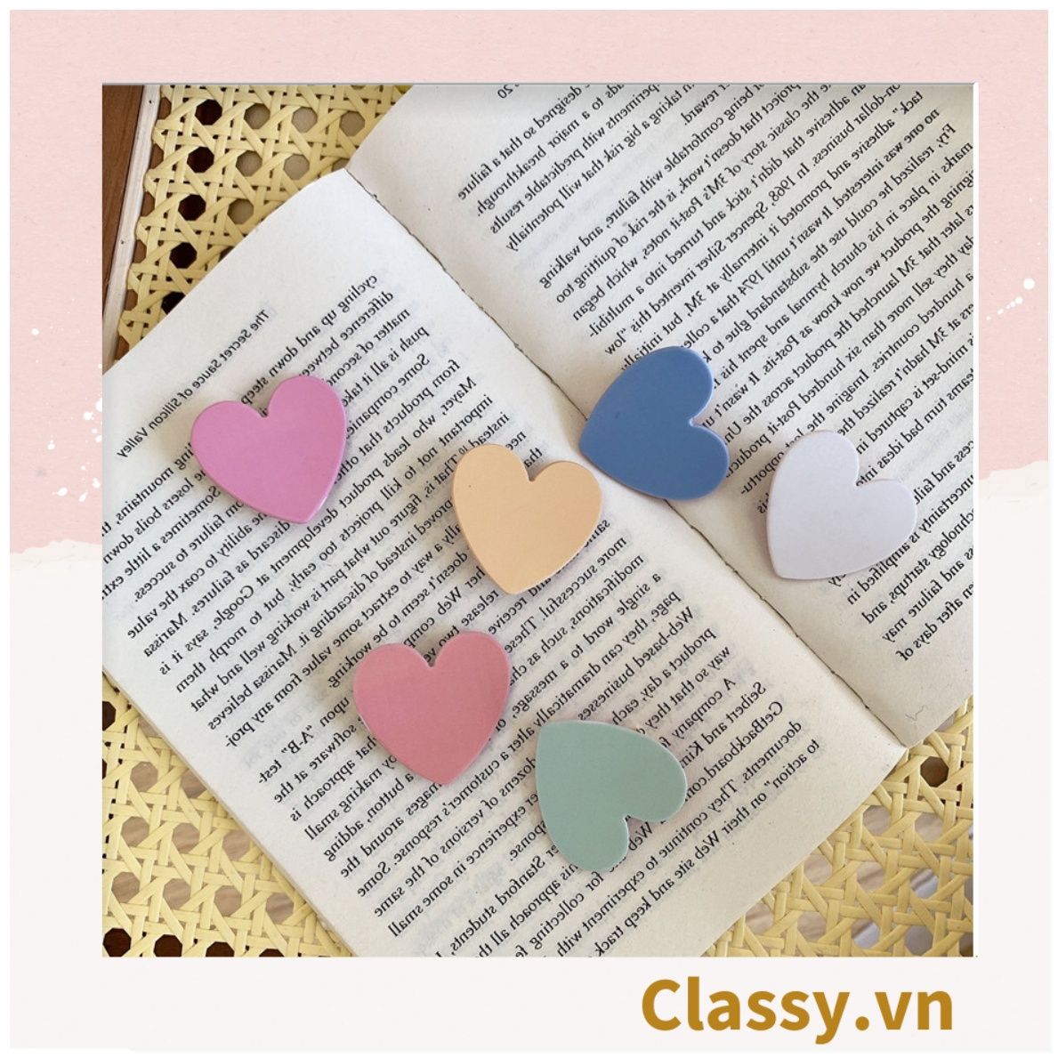 Kẹp tóc mái hình trái tim to bản dễ thương dành cho nữ, thích hợp làm quà tặng, dùng đi học đi chơi PK1101