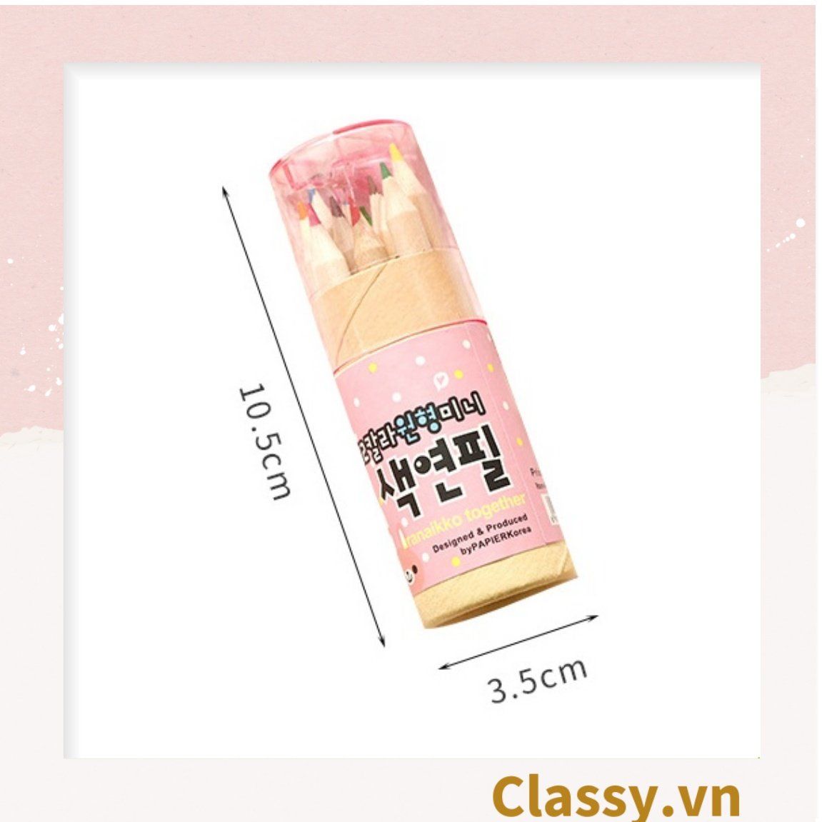 Combo 12 cây bút chì màu mini, có kèm theo chuốt chì, tiện lợi mang theo đi học đi làm PK1138