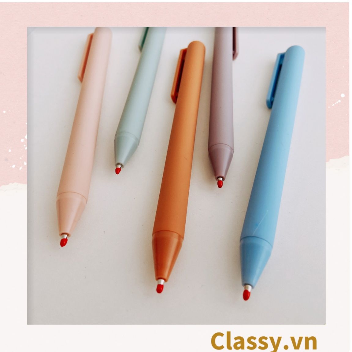 Bút gel màu trơn 0.5mm, tone pastel nổi bật, thích hợp cho sinh viên/nhân viên văn phòng PK1143