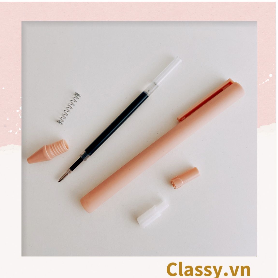 Bút gel màu trơn 0.5mm, tone pastel nổi bật, thích hợp cho sinh viên/nhân viên văn phòng PK1143