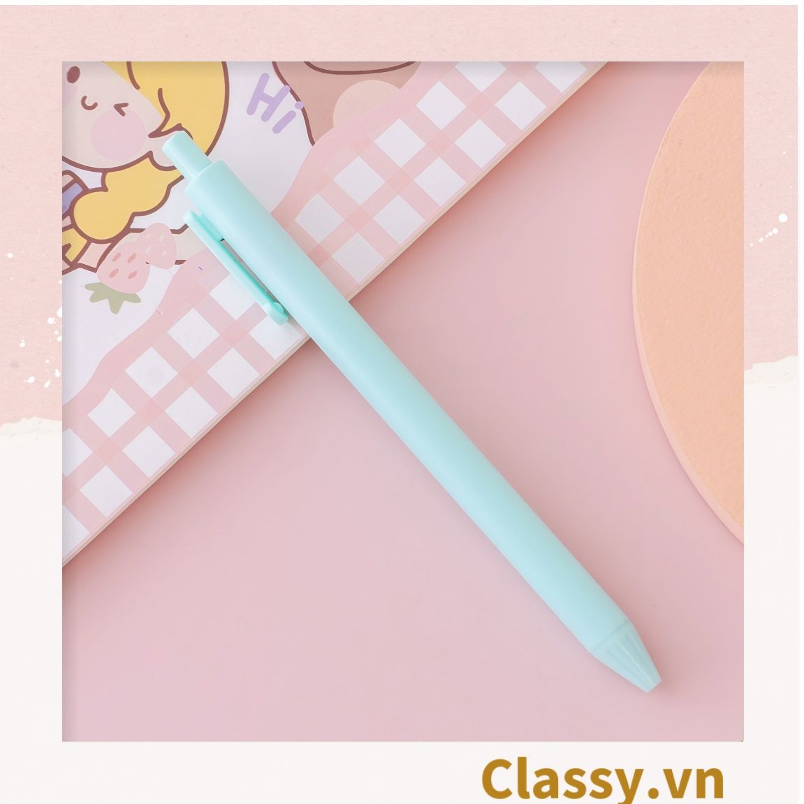 Bút gel màu trơn 0.5mm, tone pastel nổi bật, thích hợp cho sinh viên/nhân viên văn phòng PK1143