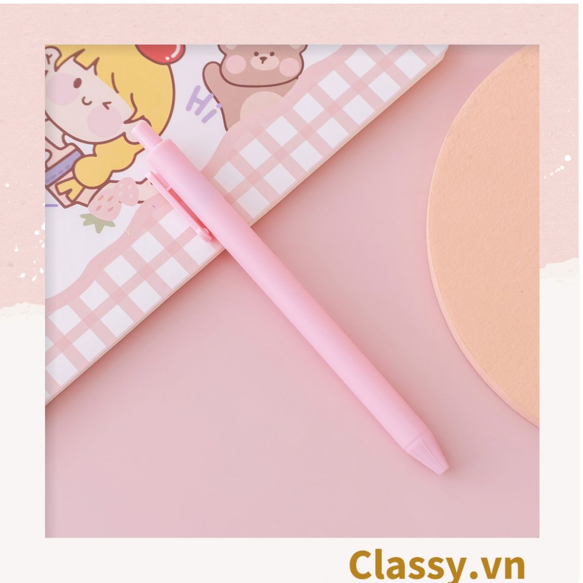 Bút gel màu trơn 0.5mm, tone pastel nổi bật, thích hợp cho sinh viên/nhân viên văn phòng PK1143