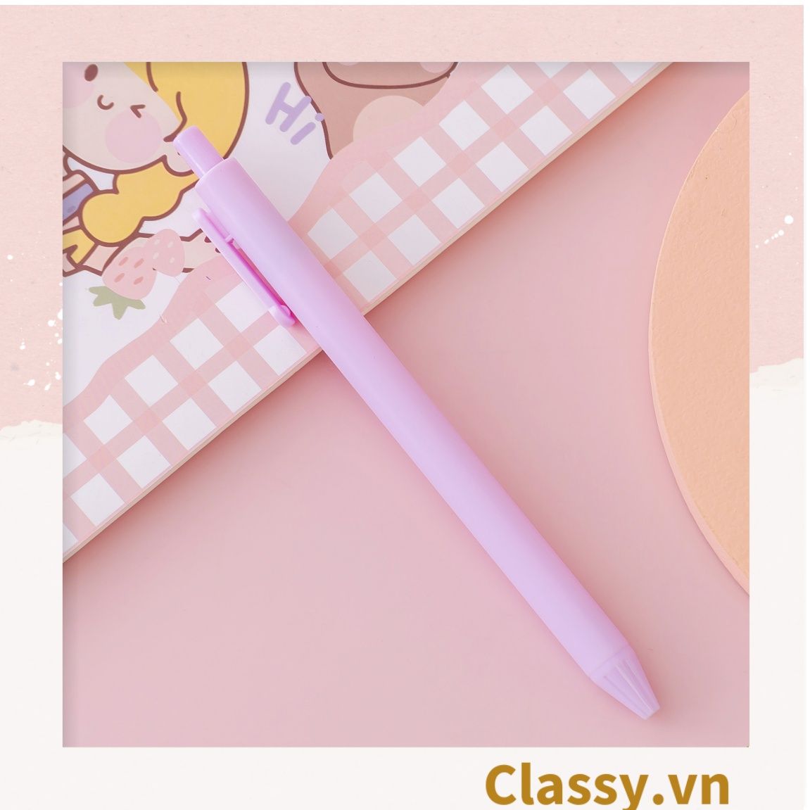 Bút gel màu trơn 0.5mm, tone pastel nổi bật, thích hợp cho sinh viên/nhân viên văn phòng PK1143
