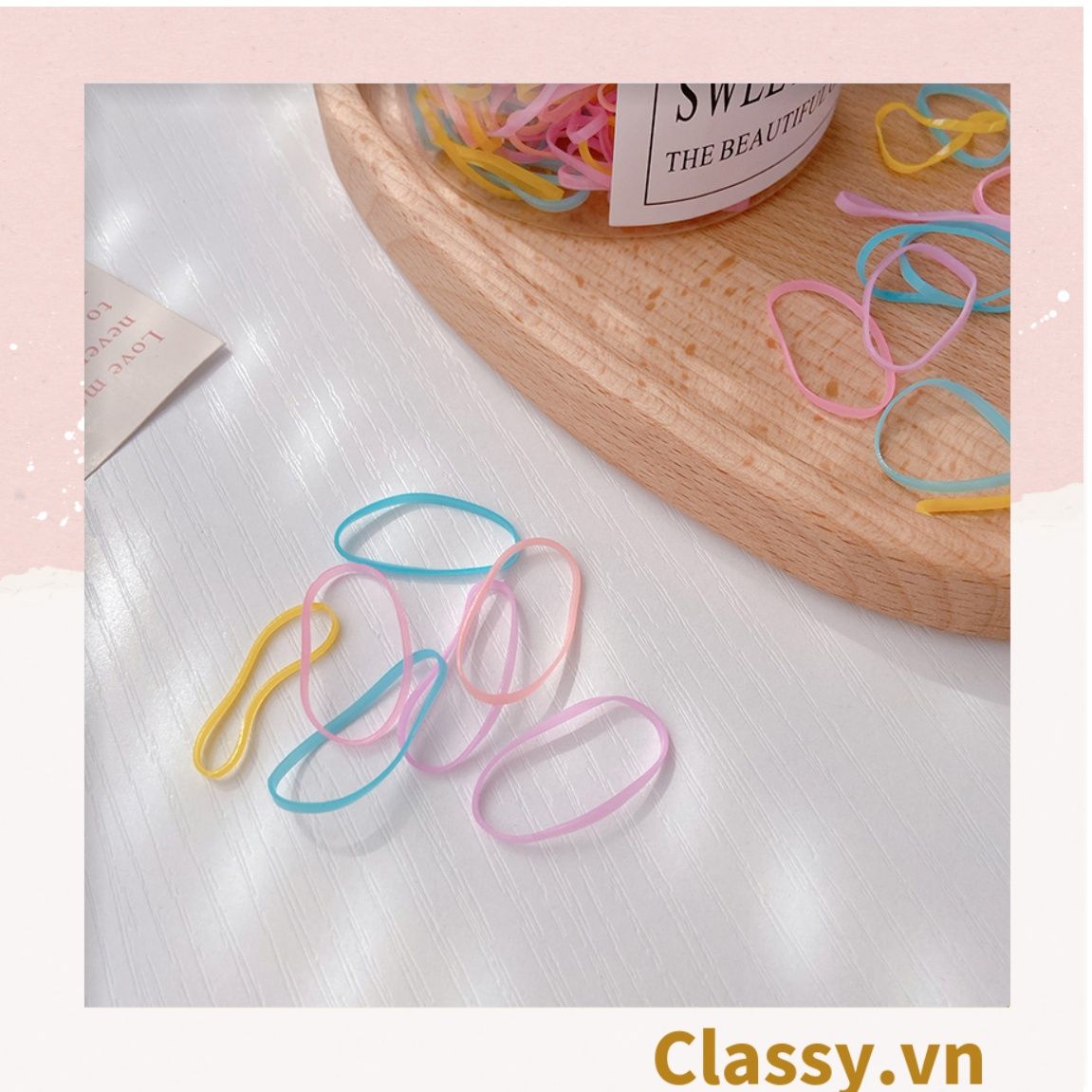 Dây thun cột tóc nhiều màu, độ đàn hồi cao, không gây đau tóc PK1156