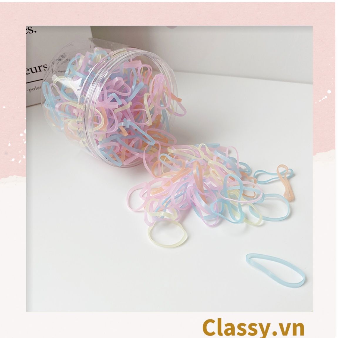Dây thun cột tóc nhiều màu, độ đàn hồi cao, không gây đau tóc PK1156