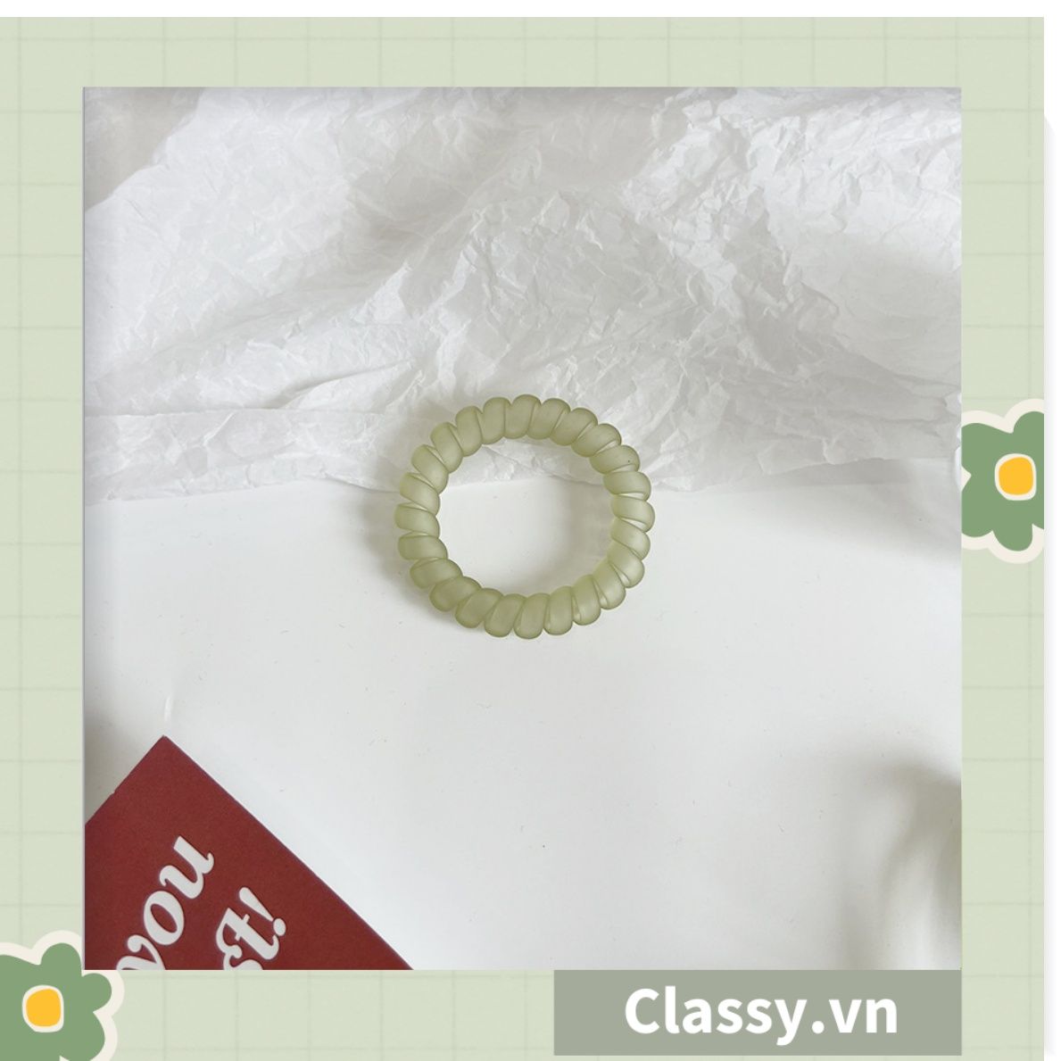 Kẹp tóc càng cua màu xanh lá, dạng kẹp trong đục, nhiều kiểu dáng hiện đại PK1169