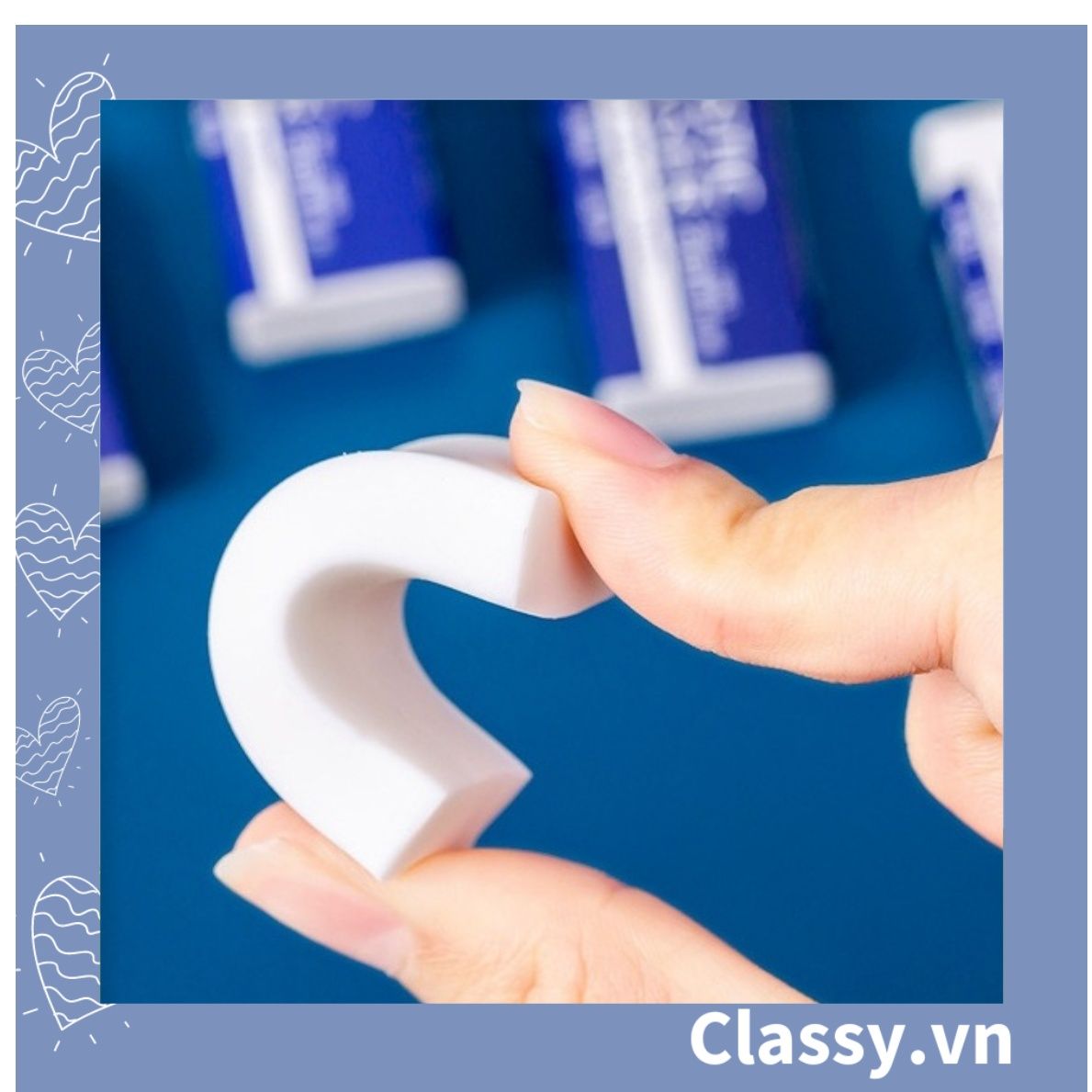 Gôm tẩy hình chữ nhật giúp tẩy sạch vết bút chì, không gây rách giấy PK1199