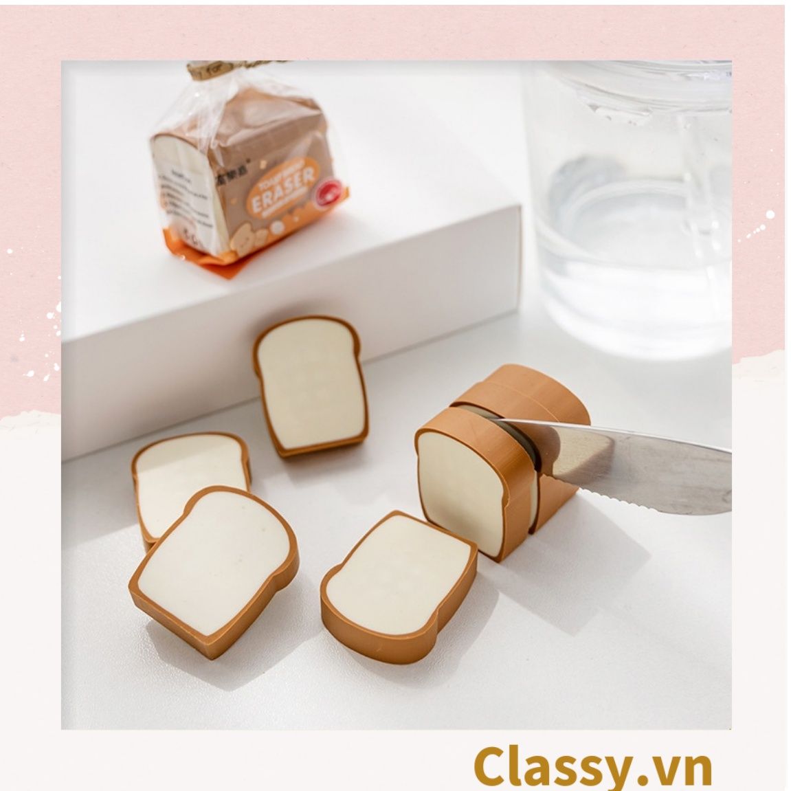 Gôm tẩy hình bánh mì sandwich giúp tẩy sạch vết bút chì, không gây rách giấy PK1204