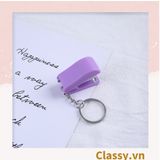  Bấm giấy dập ghim mini Classy đa năng cỡ nhỏ 3.9x1.6x2.7CM, nhiều màu đa dạng có thể dùng làm móc khóa PK1216 