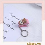  Bấm giấy dập ghim mini Classy đa năng cỡ nhỏ 3.9x1.6x2.7CM, nhiều màu đa dạng có thể dùng làm móc khóa PK1216 