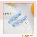  Kẹp tóc mái kiểu dáng chiếc lược, màu sắc pastel nhẹ nhàng dành cho nữ PK1218 