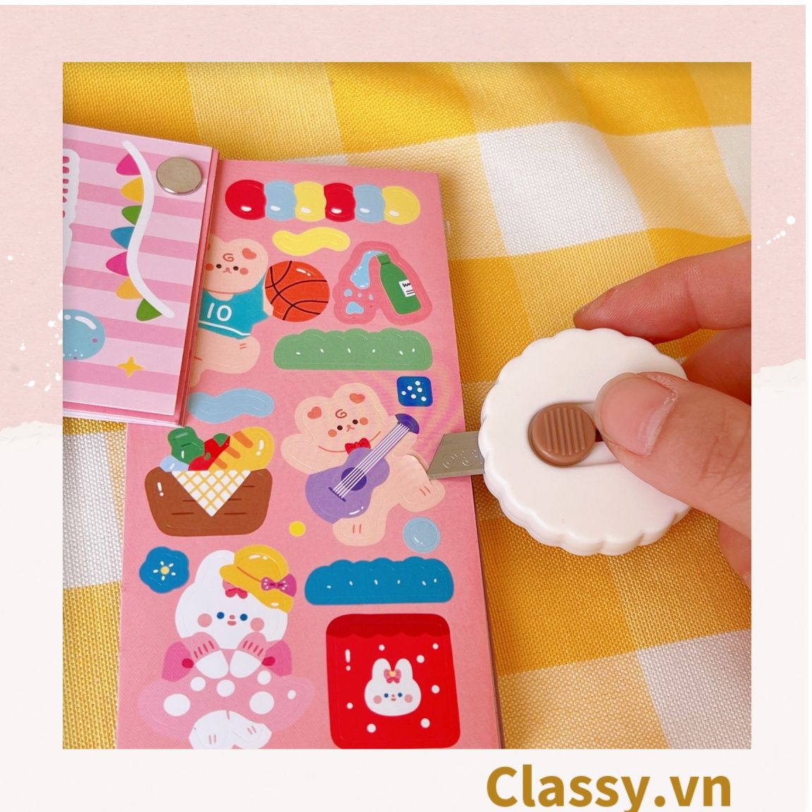 Dao rọc giấy nhỏ gọn 5CM, hình bông hoa, con cún đáng yêu PK1227
