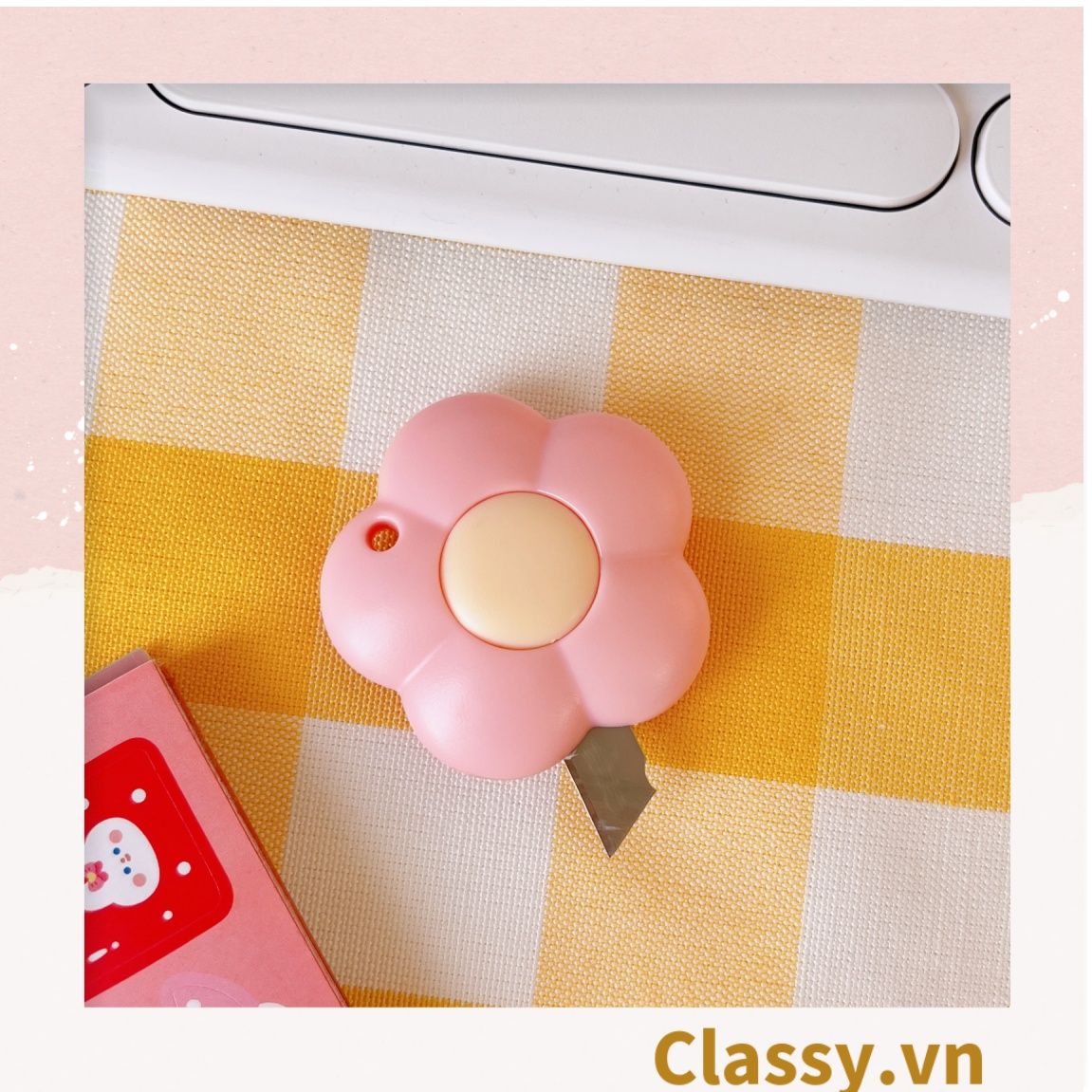 Dao rọc giấy nhỏ gọn 5CM, hình bông hoa, con cún đáng yêu PK1227