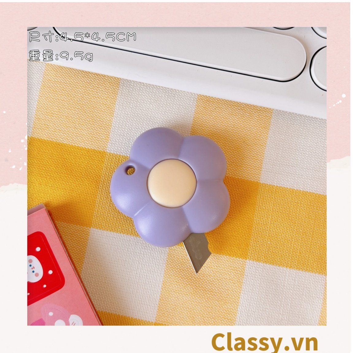 Dao rọc giấy nhỏ gọn 5CM, hình bông hoa, con cún đáng yêu PK1227