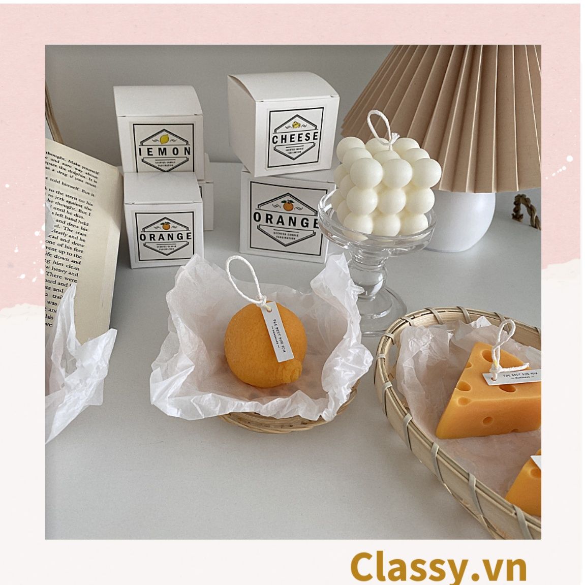 Nến thơm thư giãn nhiều kiểu dáng, phù hợp làm đồ decor phòng PK1250