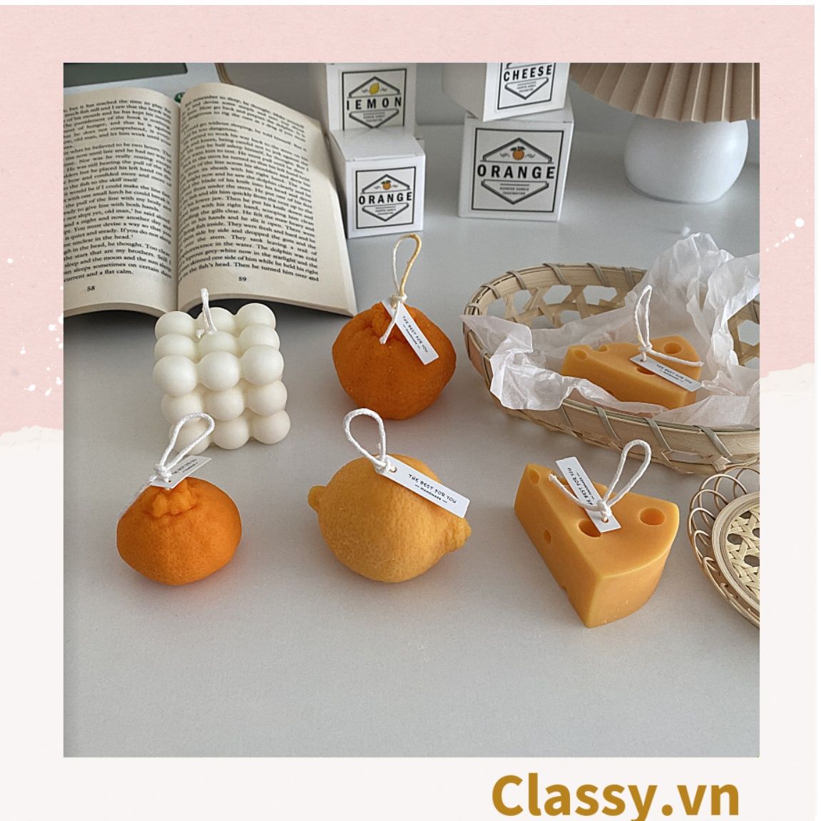 Nến thơm thư giãn nhiều kiểu dáng, phù hợp làm đồ decor phòng PK1250
