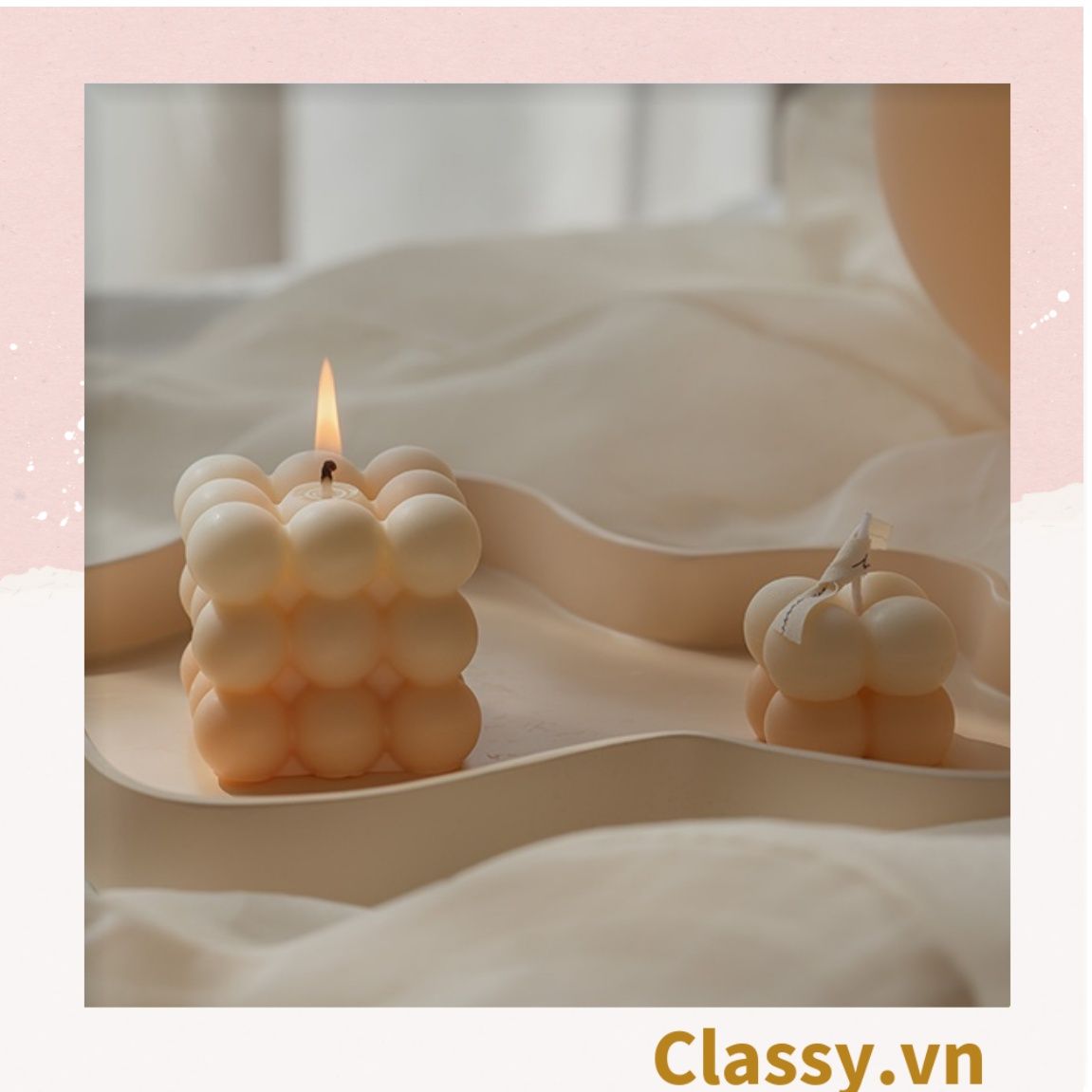 Nến thơm thư giãn nhiều kiểu dáng, phù hợp làm đồ decor phòng PK1250
