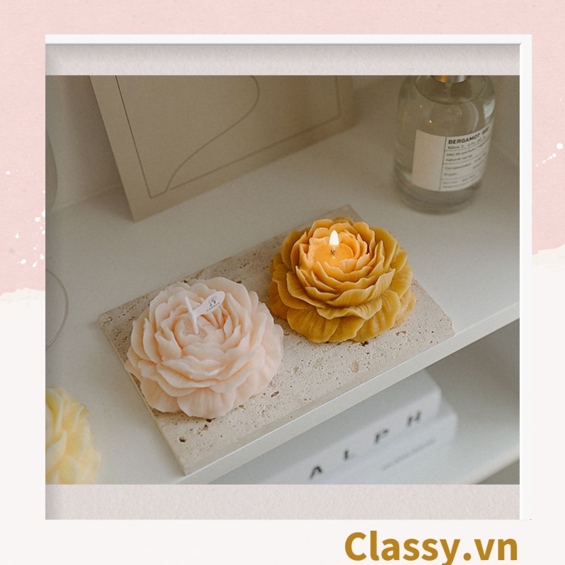 Nến thơm thư giãn nhiều kiểu dáng, phù hợp làm đồ decor phòng PK1250