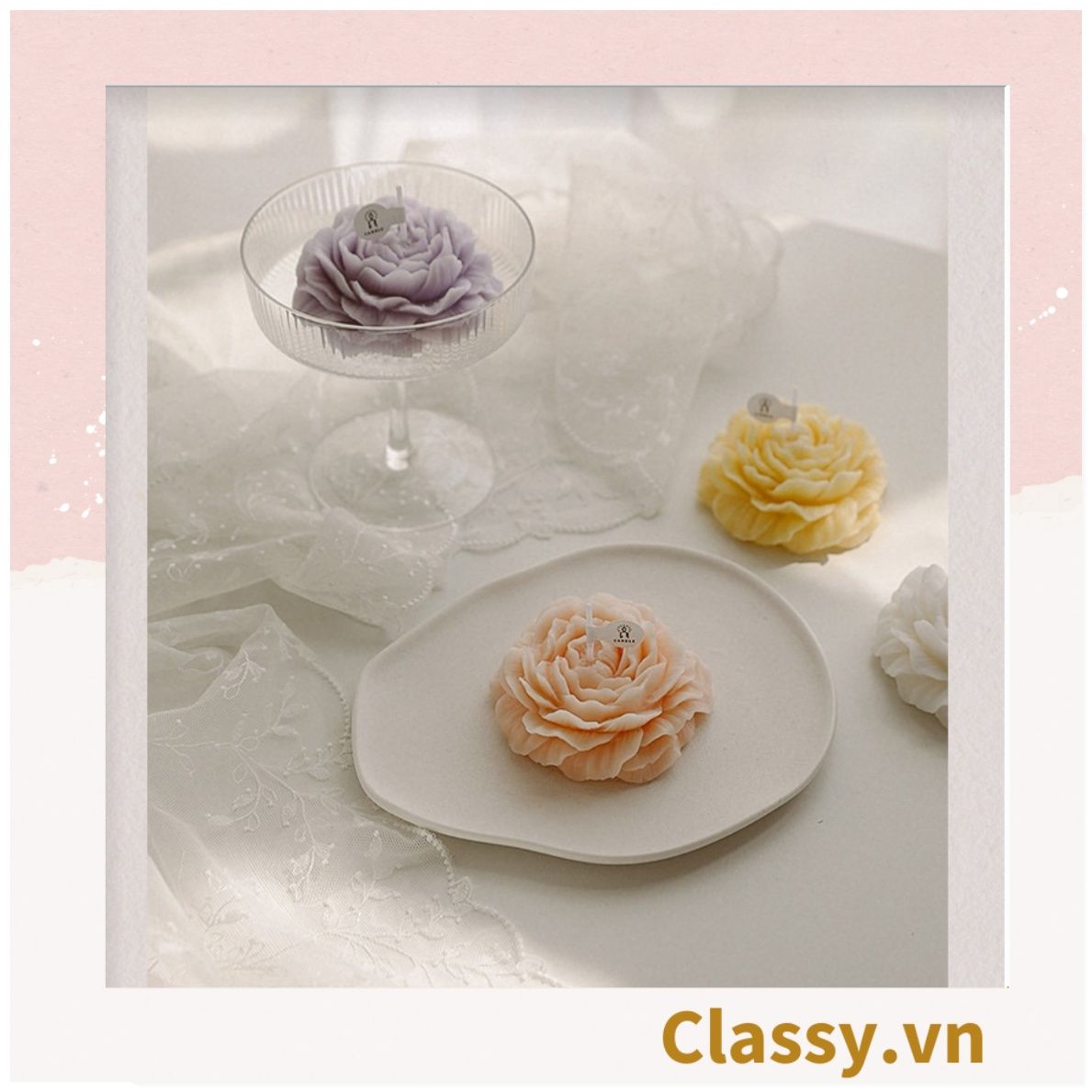 Nến thơm thư giãn nhiều kiểu dáng, phù hợp làm đồ decor phòng PK1250