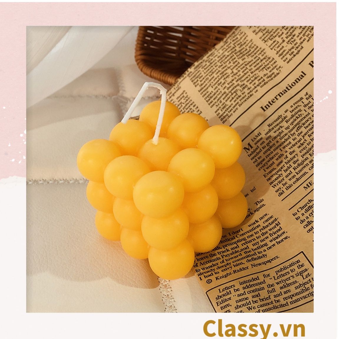 Nến thơm thư giãn nhiều kiểu dáng, phù hợp làm đồ decor phòng PK1250