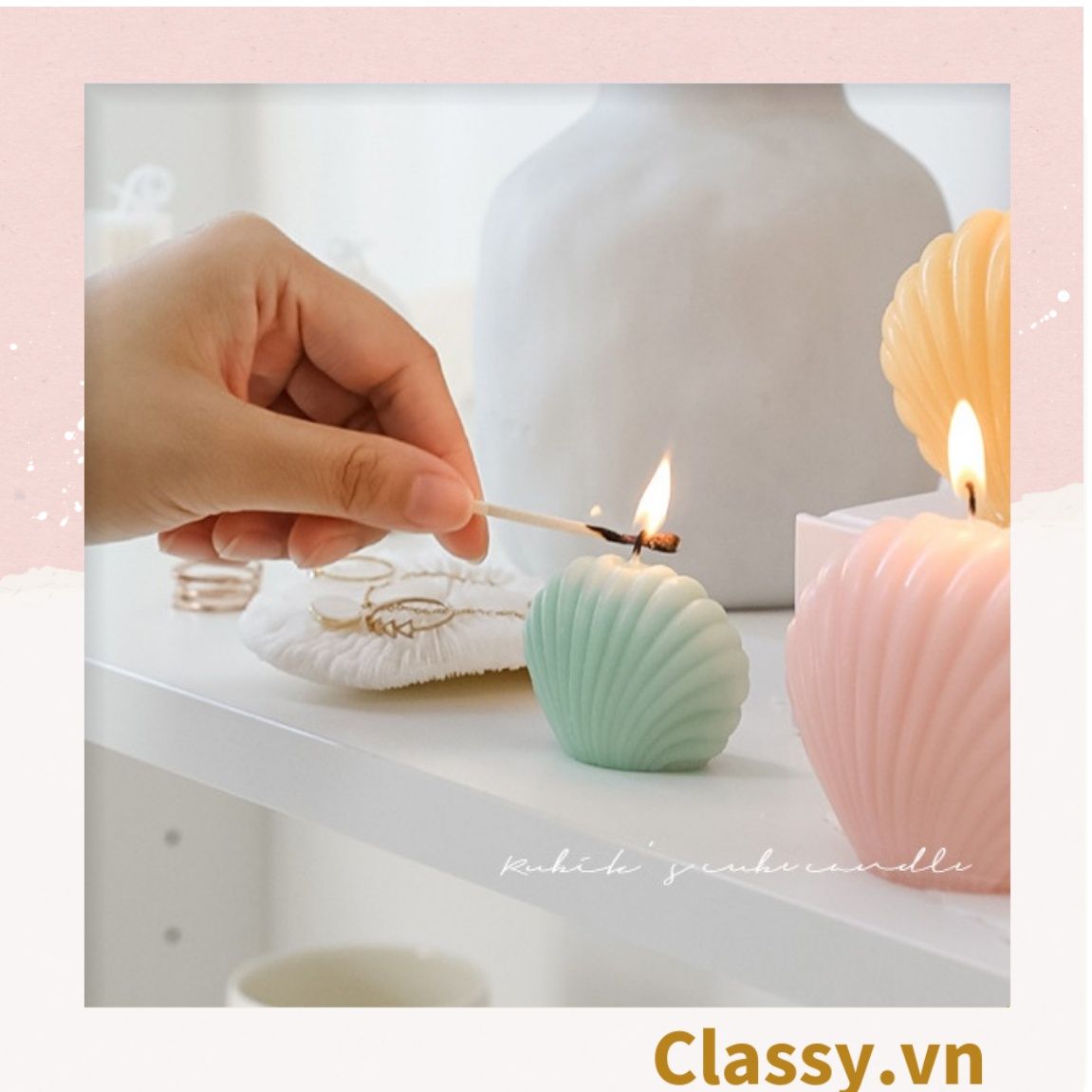 Nến thơm thư giãn nhiều kiểu dáng, phù hợp làm đồ decor phòng PK1250