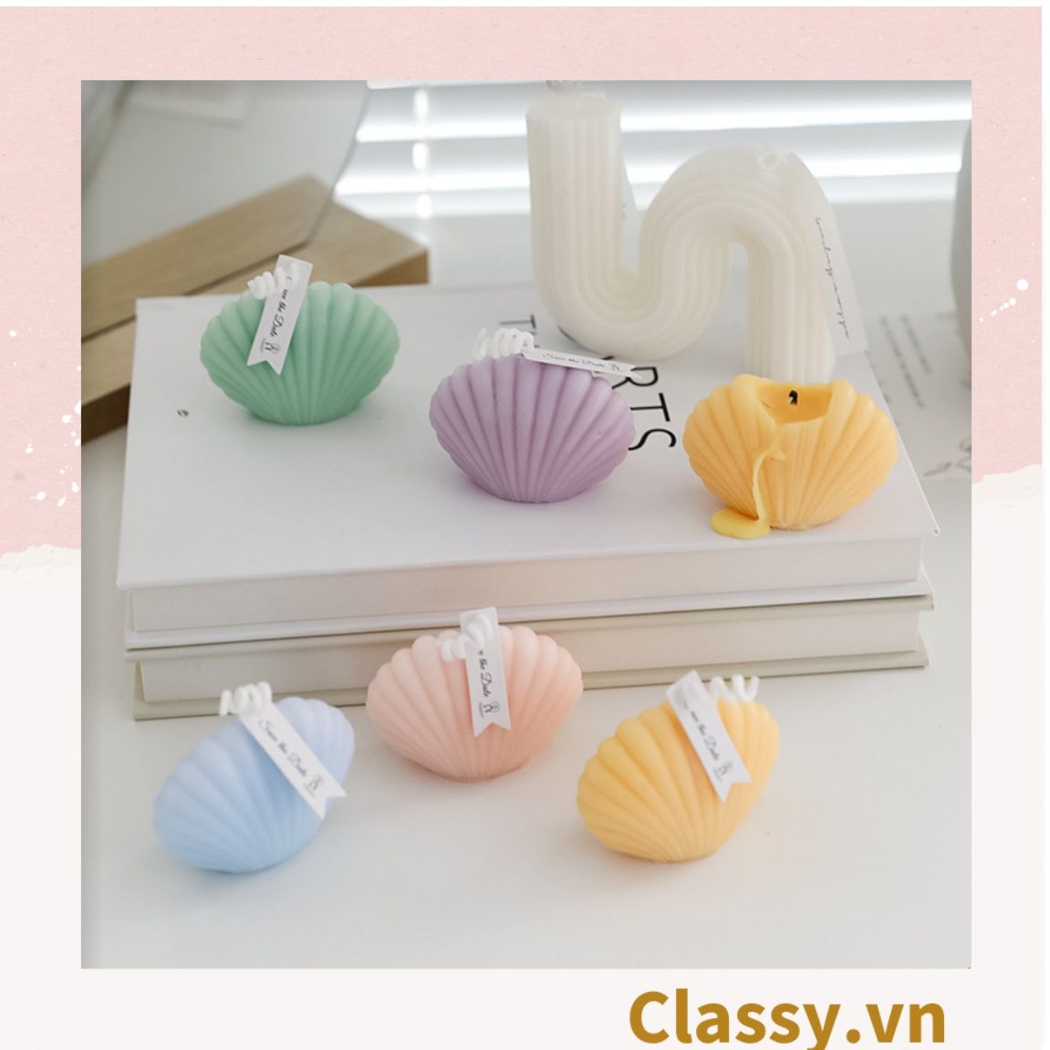Nến thơm thư giãn nhiều kiểu dáng, phù hợp làm đồ decor phòng PK1250