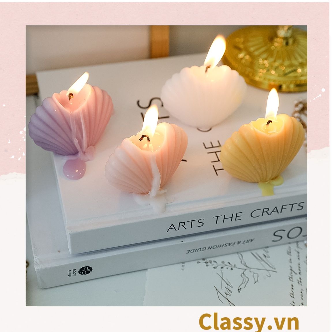 Nến thơm thư giãn nhiều kiểu dáng, phù hợp làm đồ decor phòng PK1250
