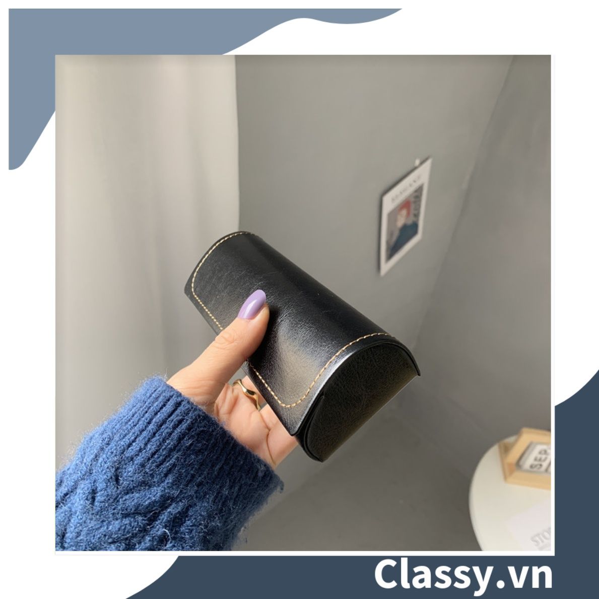 Hộp đựng mắt kính cao cấp màu trơn, chống sốc, chống trầy xướt PK1256