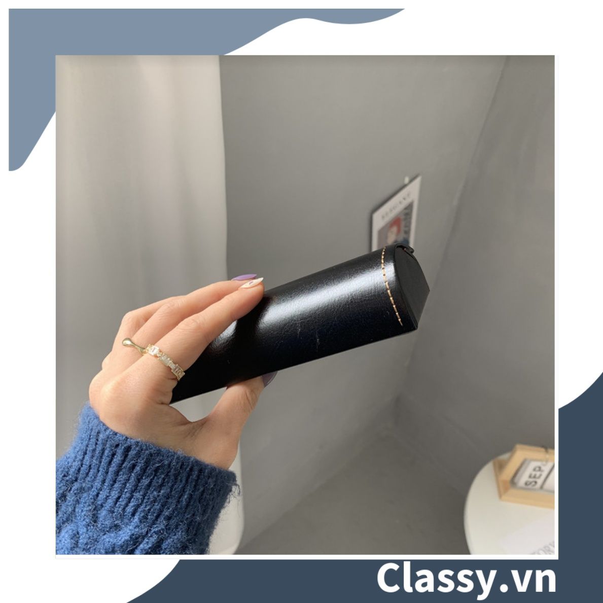 Hộp đựng mắt kính cao cấp màu trơn, chống sốc, chống trầy xướt PK1256