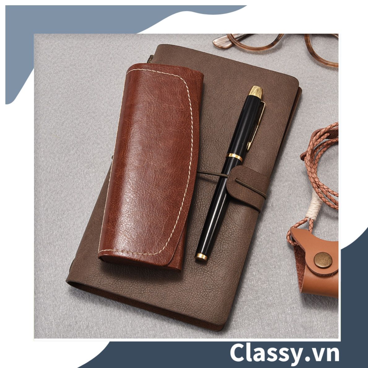 Hộp đựng mắt kính cao cấp màu trơn, chống sốc, chống trầy xướt PK1256