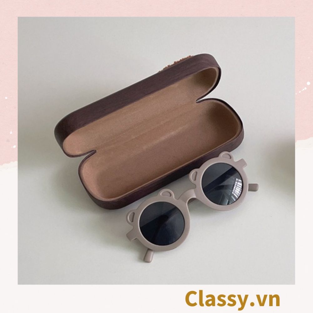 Hộp đựng mắt kính màu vân gỗ thanh lịch, chống sốc, chống trầy xướt PK1260