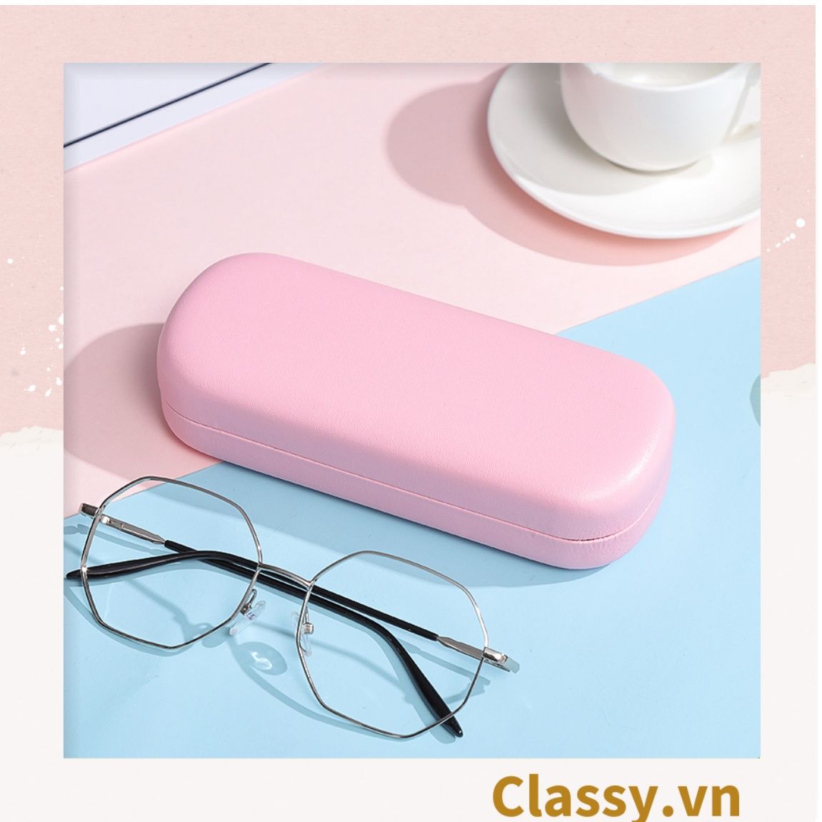 Hộp đựng mắt kính màu trơn, chống sốc, chống trầy xướt PK1263
