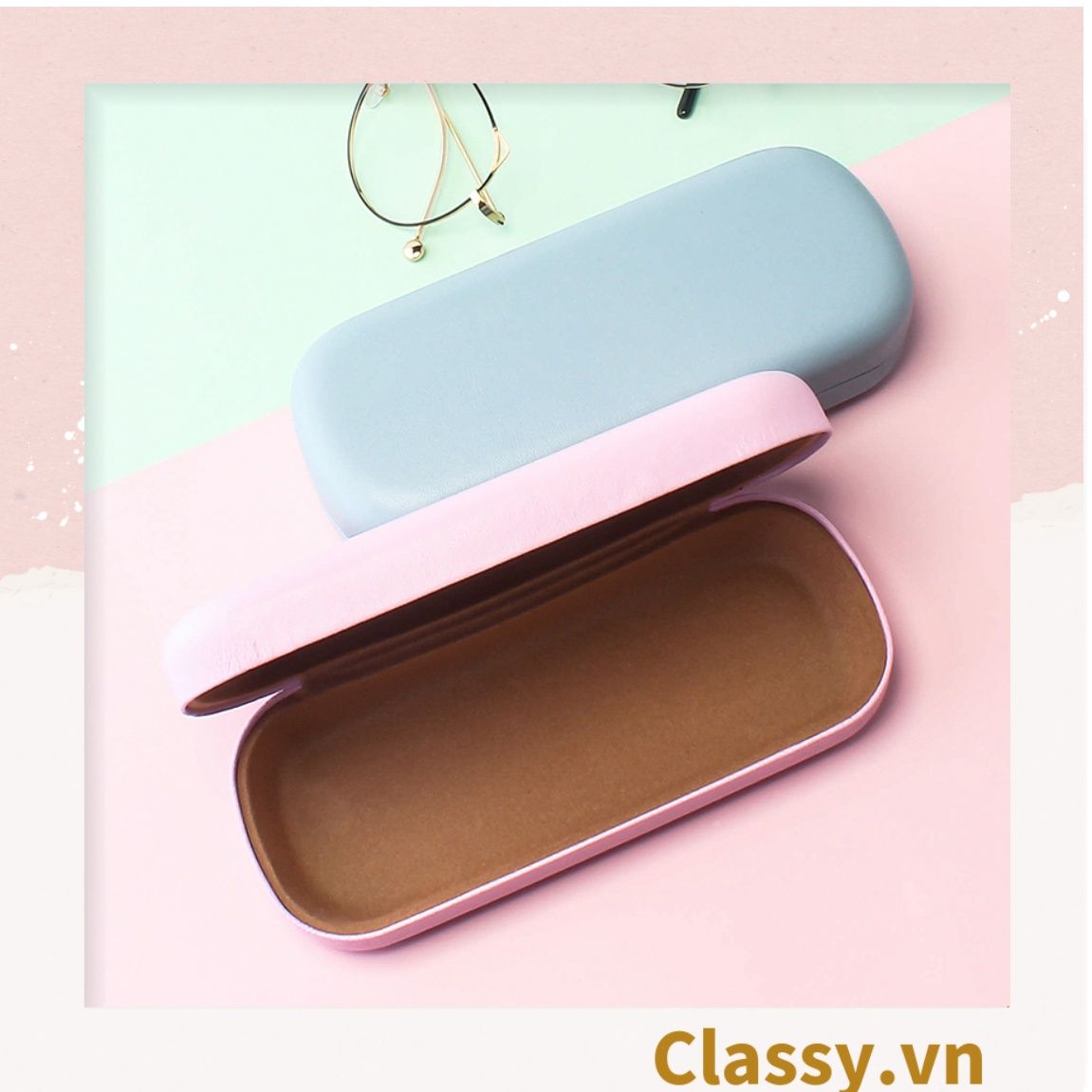 Hộp đựng mắt kính màu trơn, chống sốc, chống trầy xướt PK1263