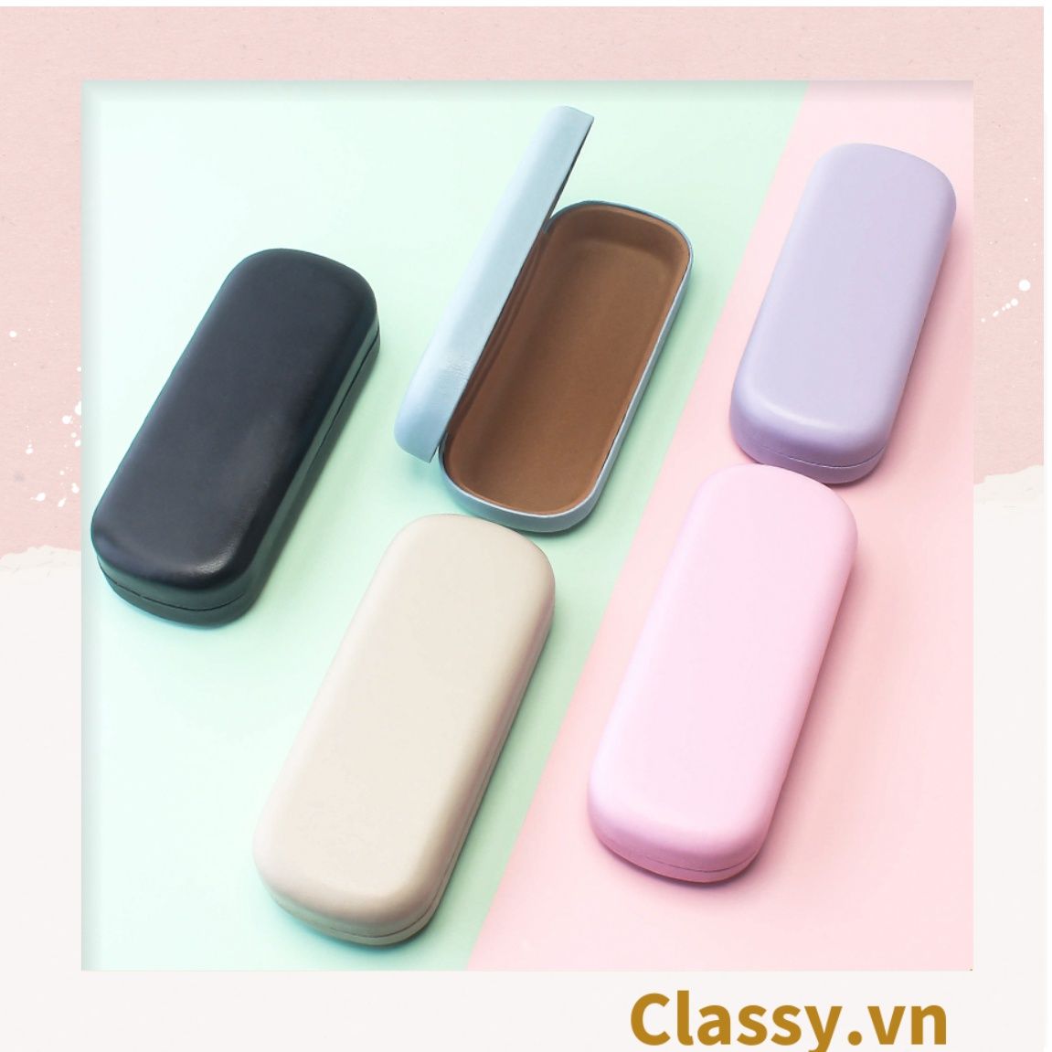 Hộp đựng mắt kính màu trơn, chống sốc, chống trầy xướt PK1263